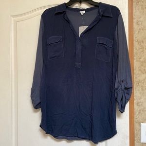 Splendid 2 tone navy shirt